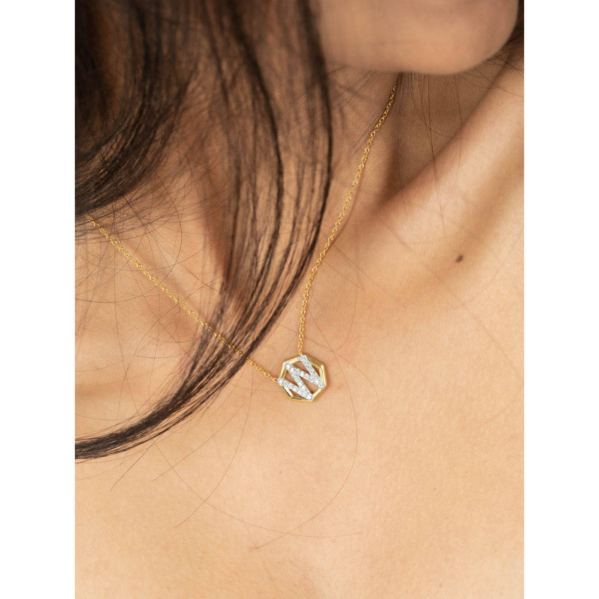 House of Seven Letter Yourself W Alphabet Initial Necklace