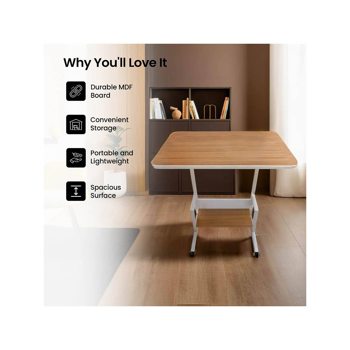 Savya Table Buy Savya Home Walnut Manual Height Adjustable Table Online