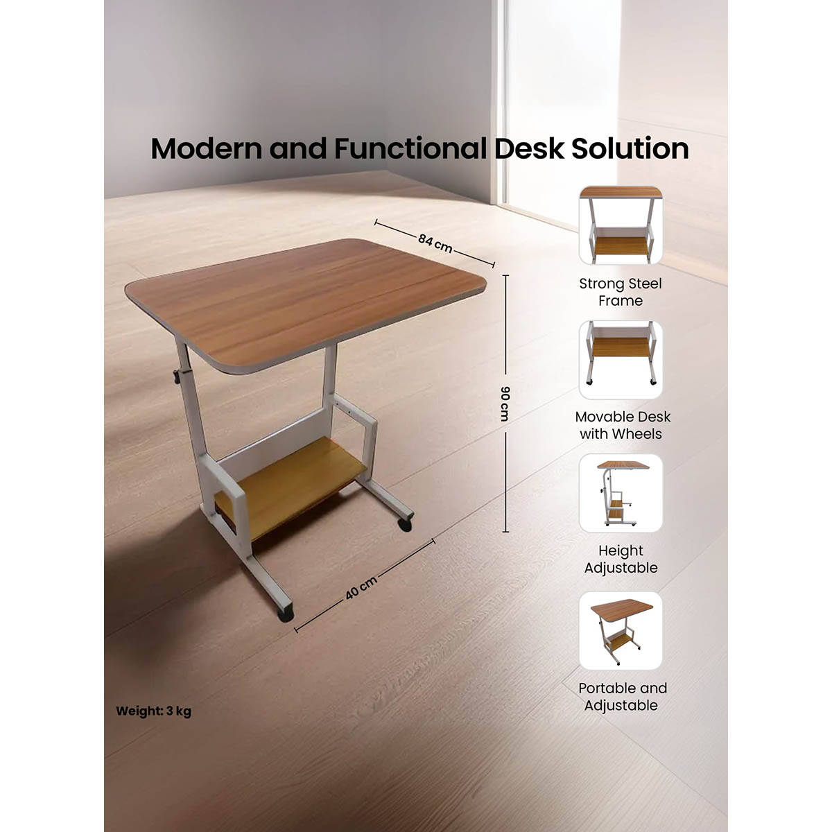 Savya Table Buy Savya Home Walnut Manual Height Adjustable Table Online