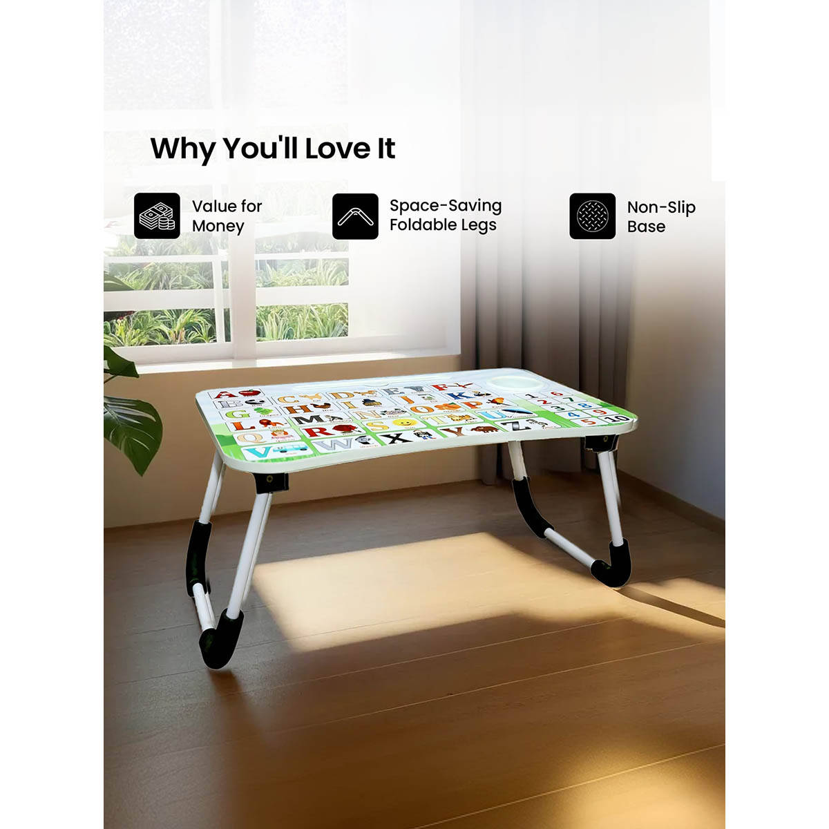 Savya Table Buy Savya Home Wooden Foldable Laptop Table - Alphabetic Online