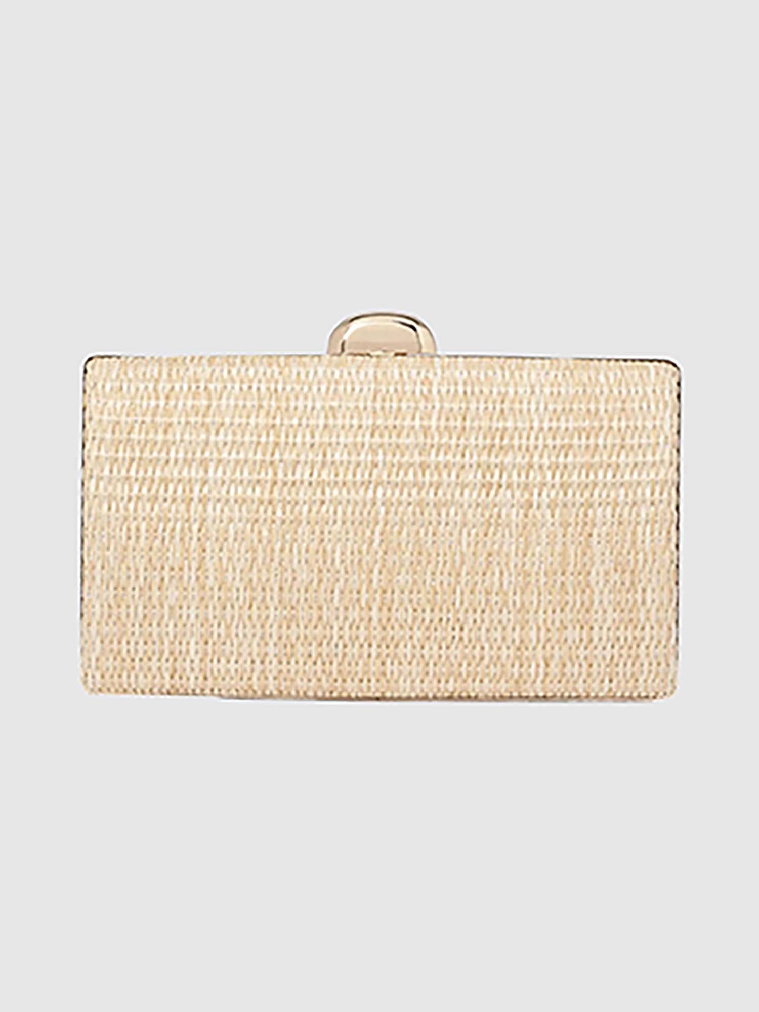 Forever New Helena Weave Hardcase Clutch with Detachable Strap