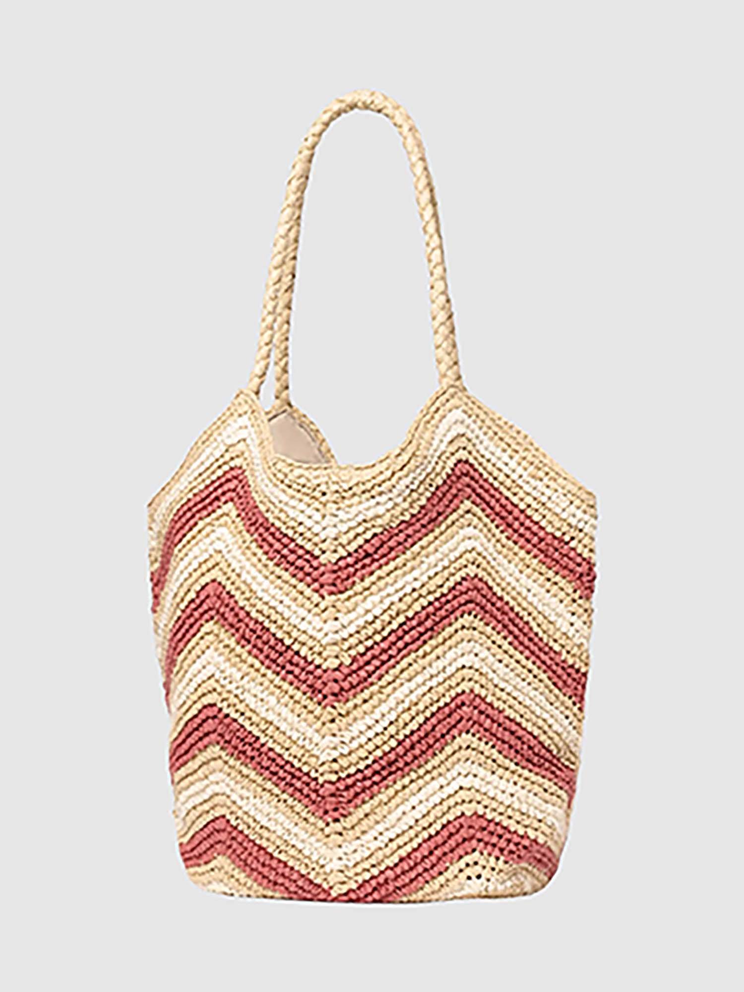 Forever New Keira Chevron Weave Tote Bag
