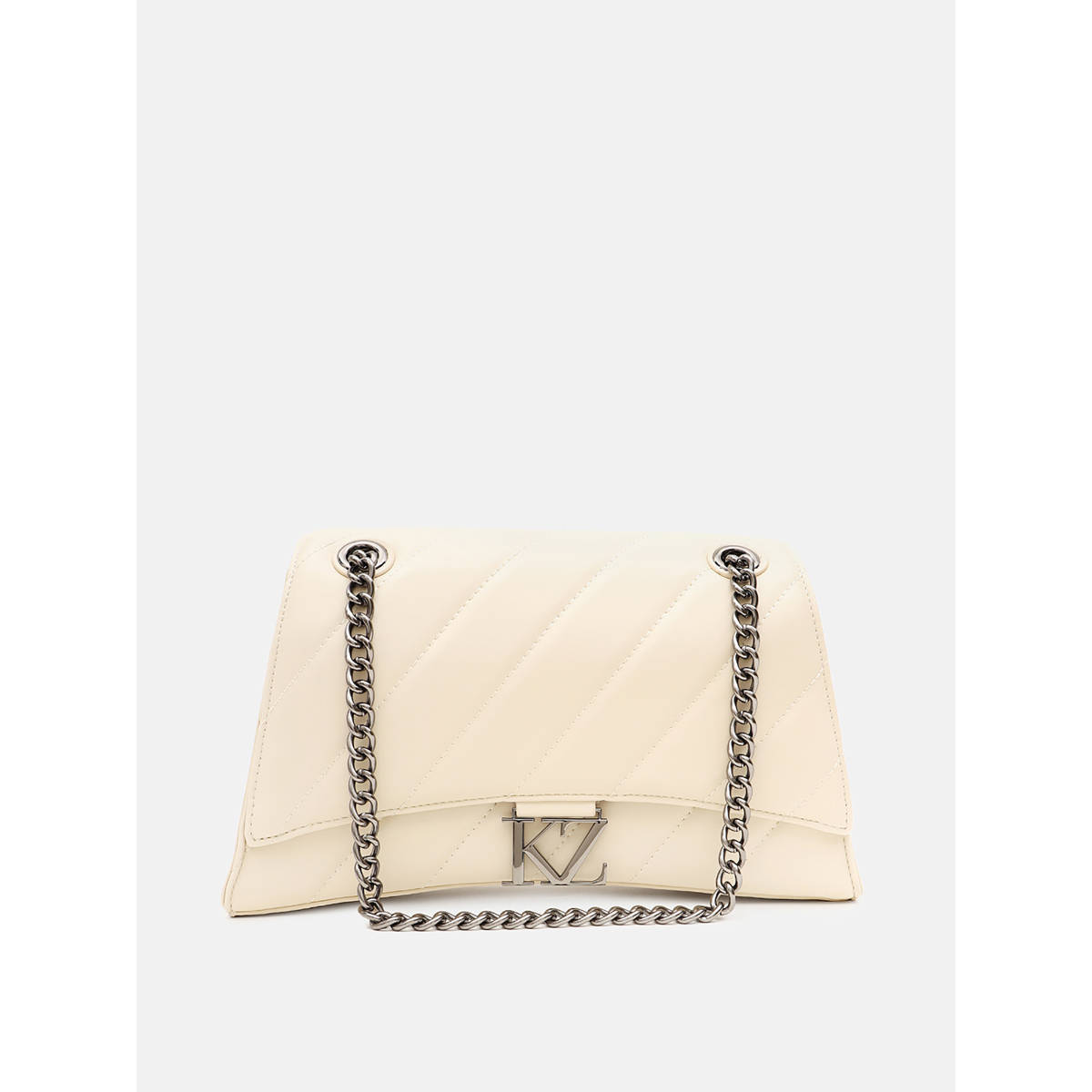 Kazo Cream Scalene Shoulder Bag (S)