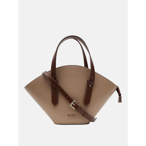 Buy Kazo Brown Dune Handbag with Detachable Strap (S) Online