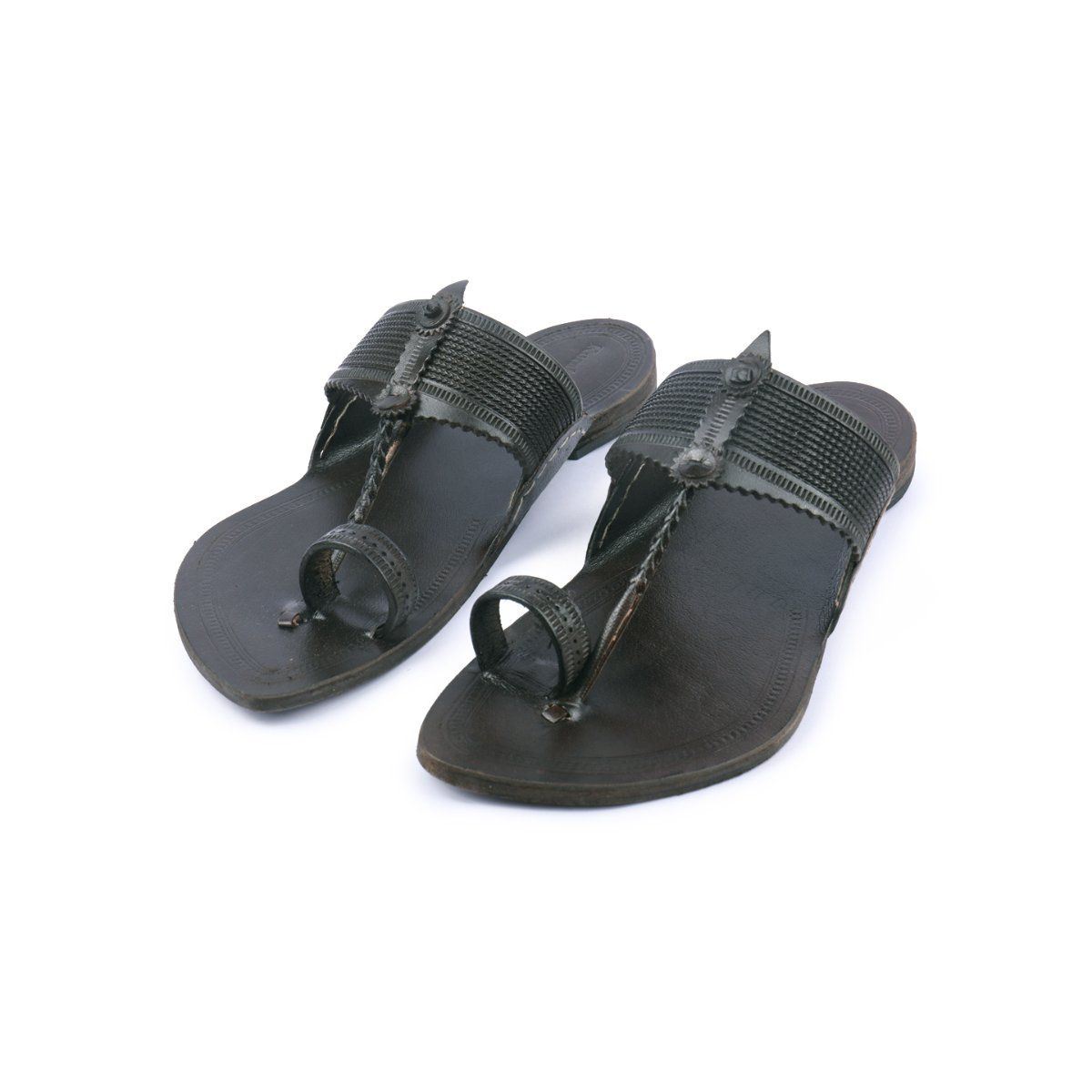 Kolhapuri chappal gents black deals