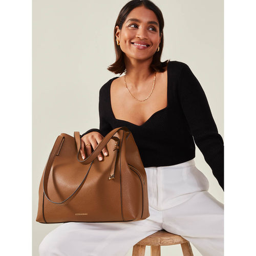 Accessorize London Women'S Brown Bucket Shoulder Bag
