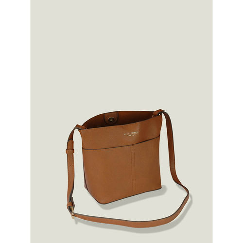 Accessorize London Women'S Brown Mini Bucket Sling Bag