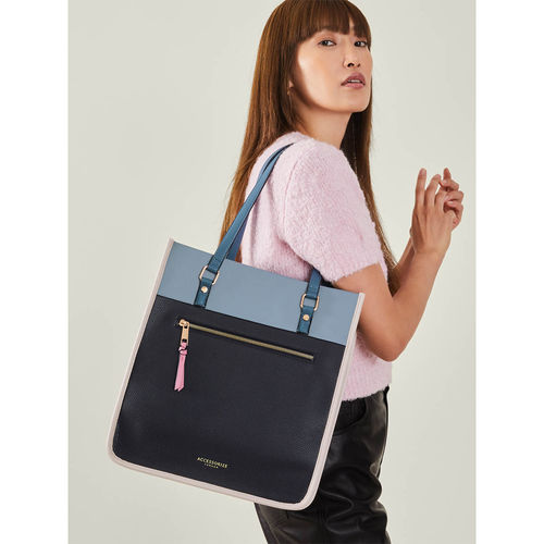 Buy Accessorize London Women'S Navy Blue Colour Block Shoulder Bag