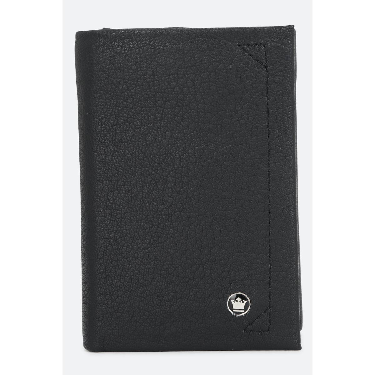 Buy Louis Philippe Men Black Textured Genuine Leather Wallet Online