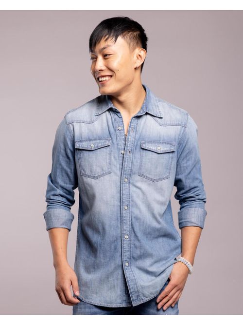 Buy ROOKIES Winter Med Blue Full Sleeves Denim Shirt (Rjs2422) Online