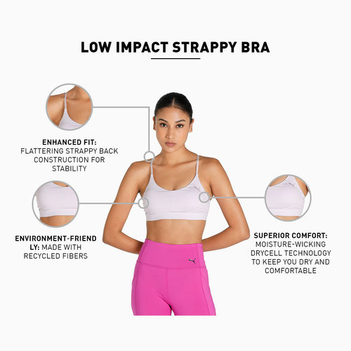 PUMA LOW IMPACT EXHALE Women Sports Lightly Padded Bra - Buy PUMA LOW  IMPACT EXHALE Women Sports Lightly Padded Bra Online at Best Prices in  India