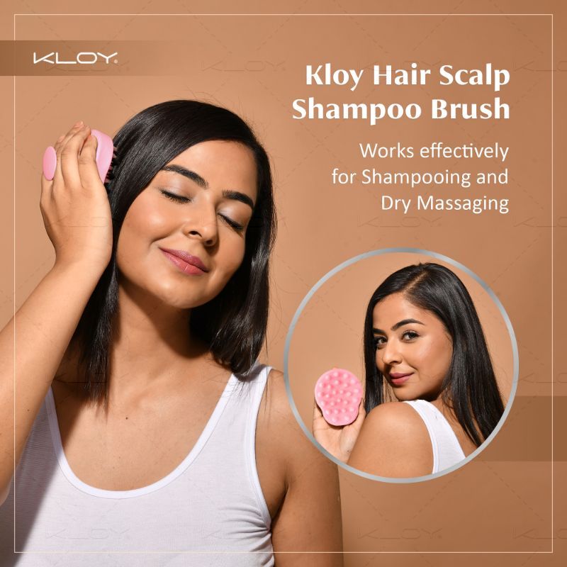 KLOY Hair Scalp Massager Exfoliator Shampoo Brush Light Pink Buy