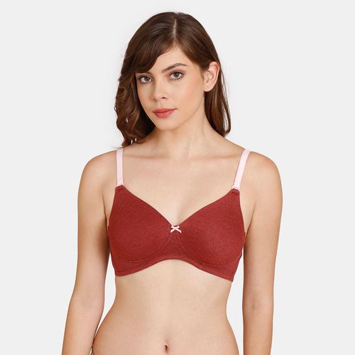 Buy Zivame Rosaline Padded Non-Wired 3/4th Coverage T-Shirt Bra
