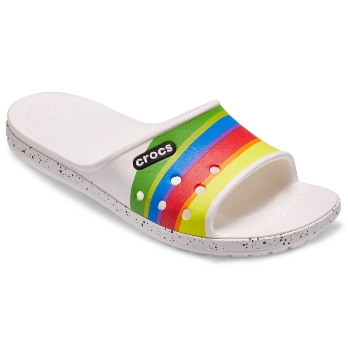 Crocband iii rainbow block slide sandal hot sale