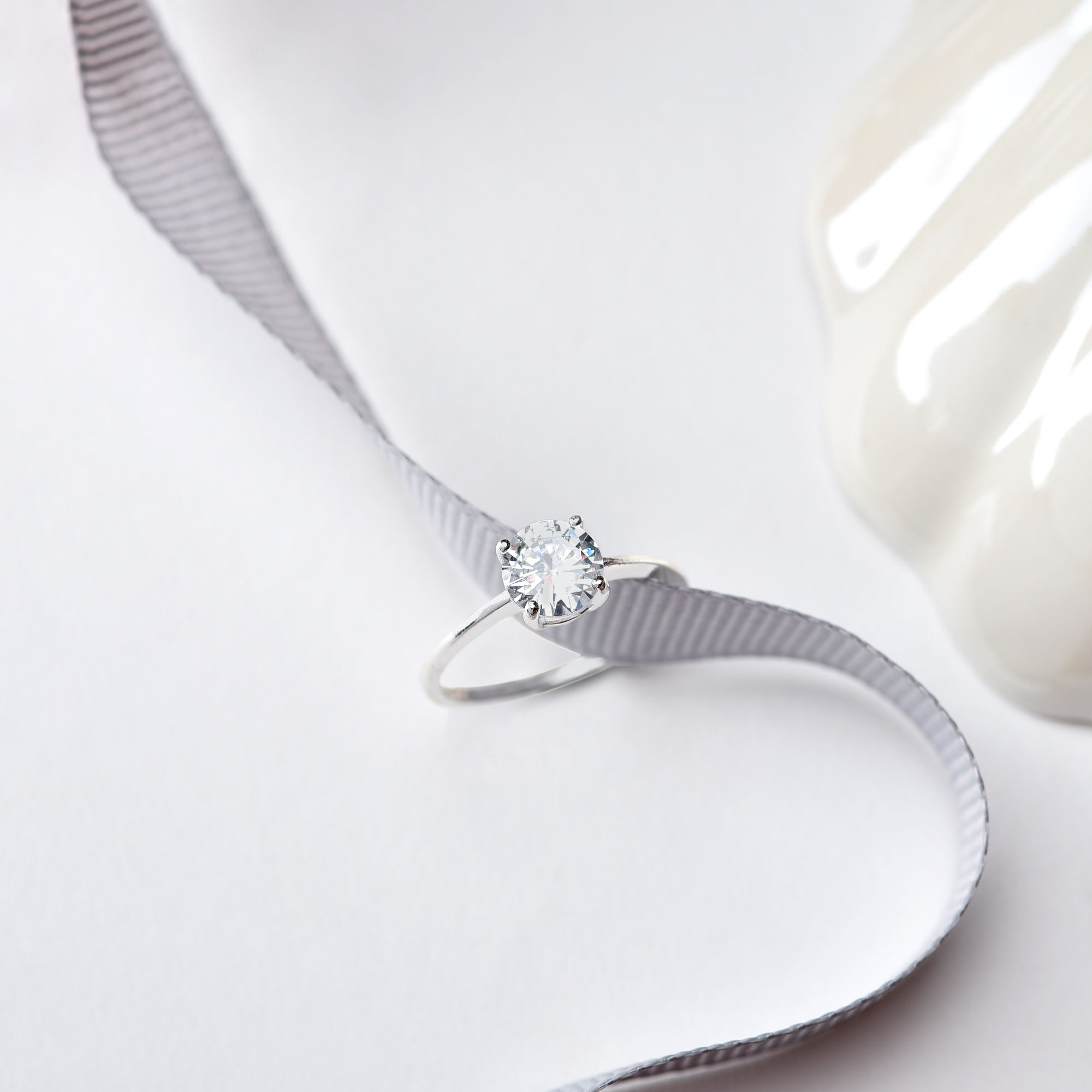 Buy Accessorize London Sterling Silver Cz 1 Ct Round Cut Solitaire Online