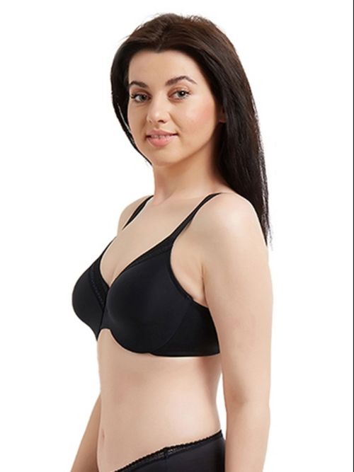 Buy Wacoal Nylon Non Padded Underwired Solid/Plain Bra -855213