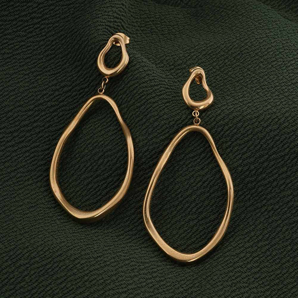 Palmonas Women Wavy Loop Drop Earrings