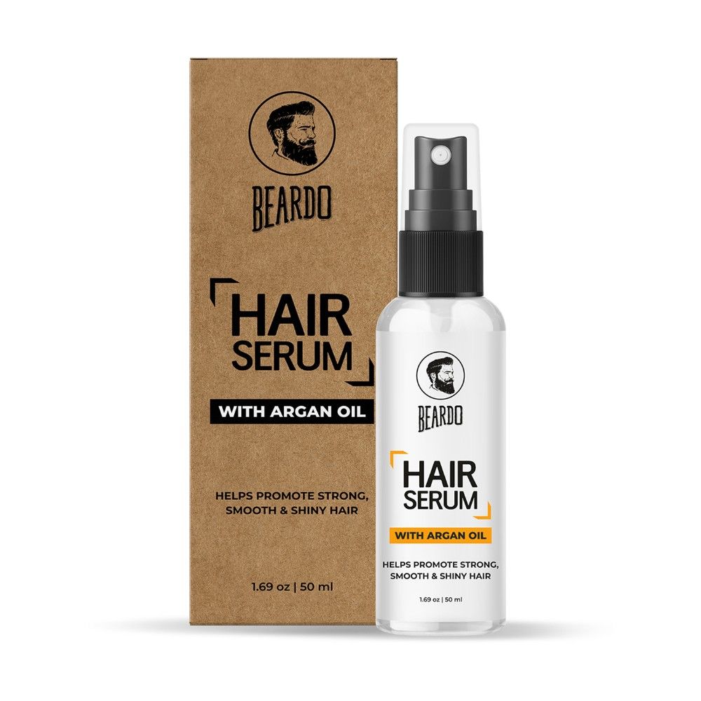 Beardo Hair Serum With Argan Oil, | Promotes Shine, smoothness and de-tangles frizzy hair