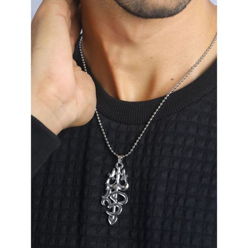 Buy Sterling Silver Man Necklace Men Initial Necklace Online in India 