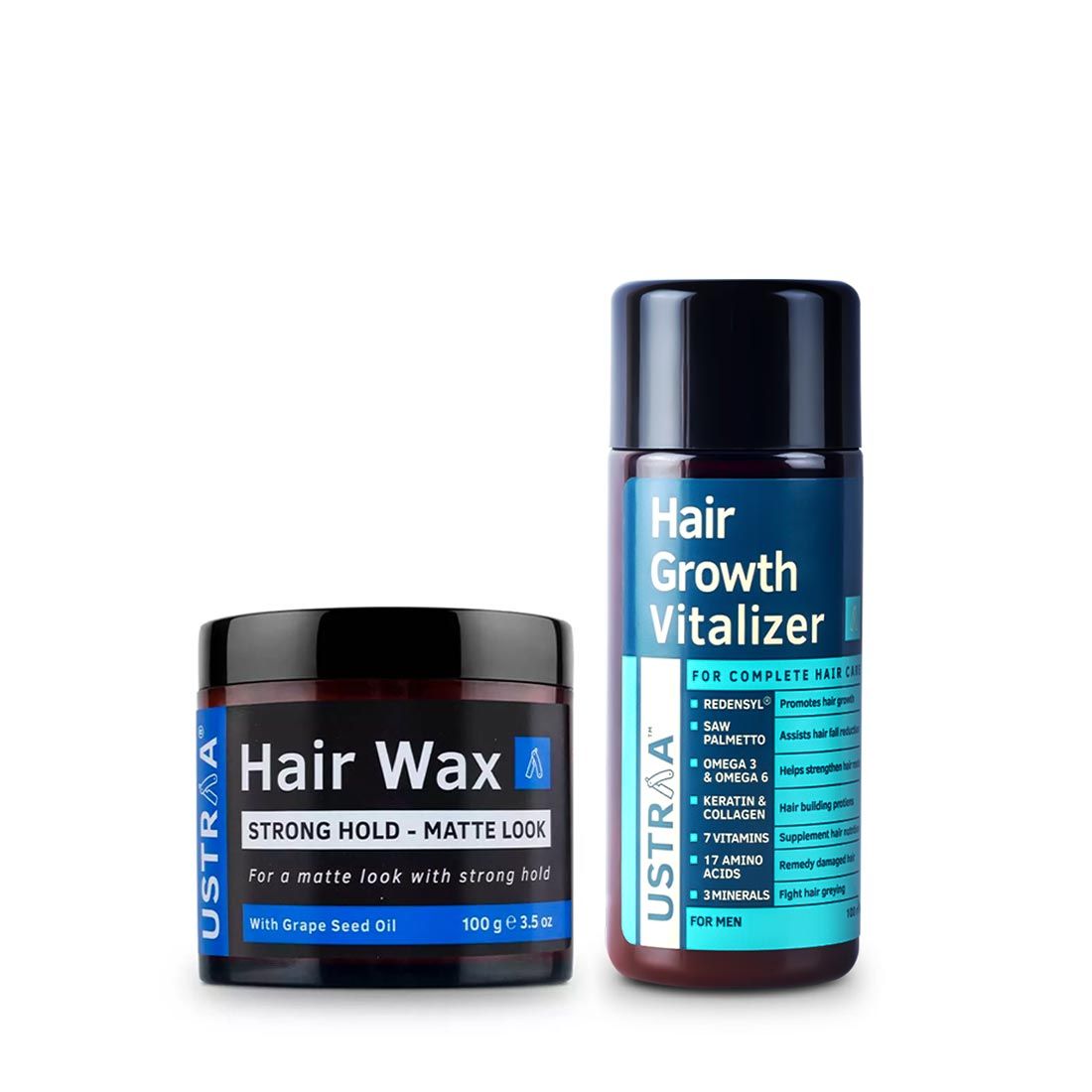 Ustraa Hair Growth Vitalizer & Hair Wax Matt Look