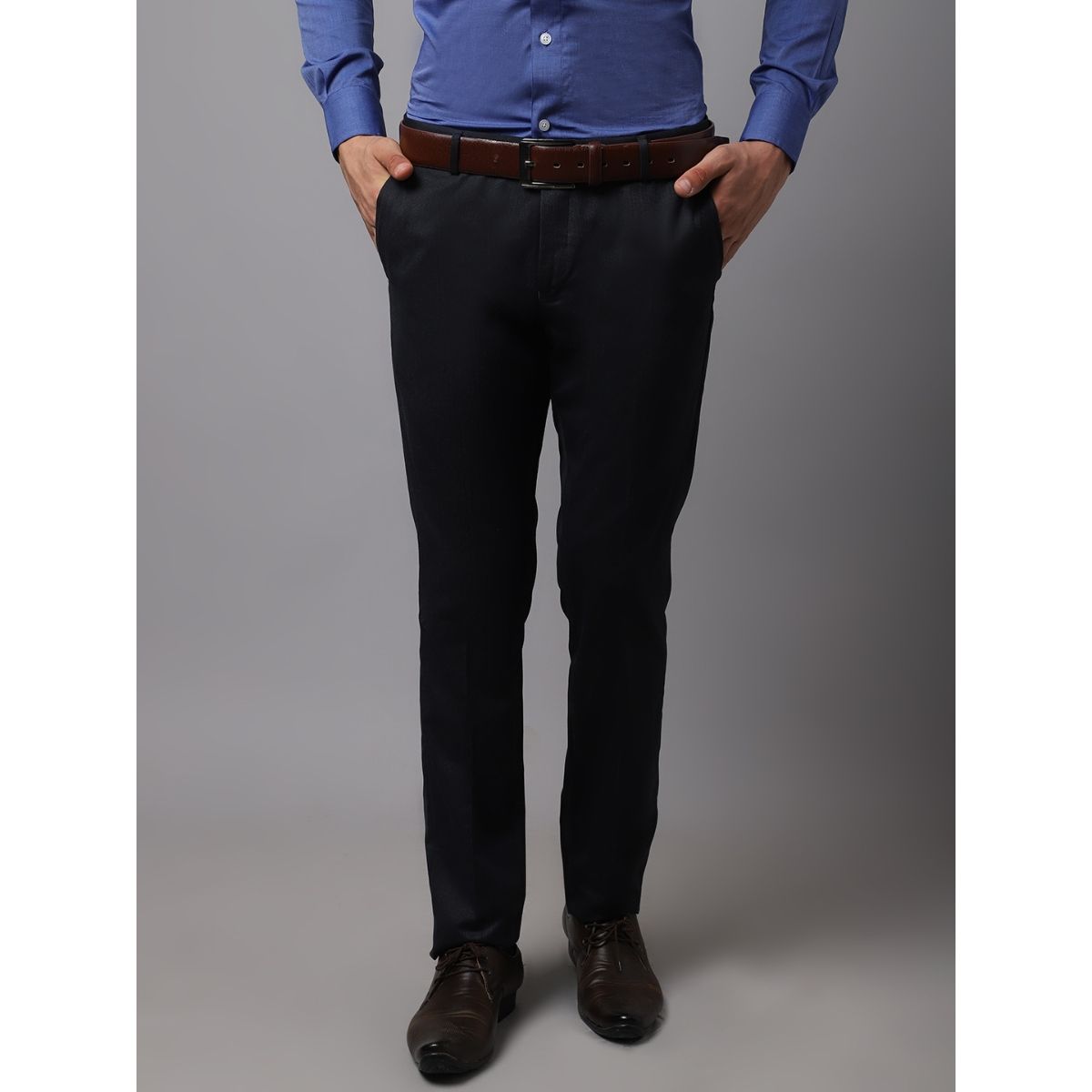 Buy Cantabil Men Grey Solid Casual Trousers Online at Best Prices in India  - JioMart.
