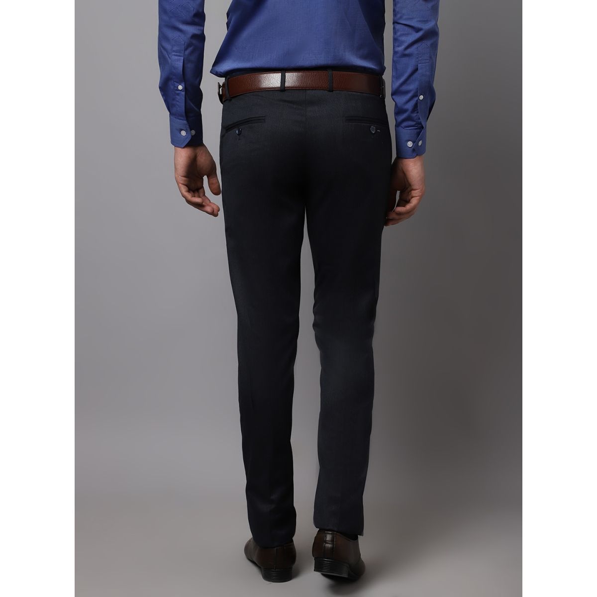 Buy Cantabil Men Blue Trouser Online