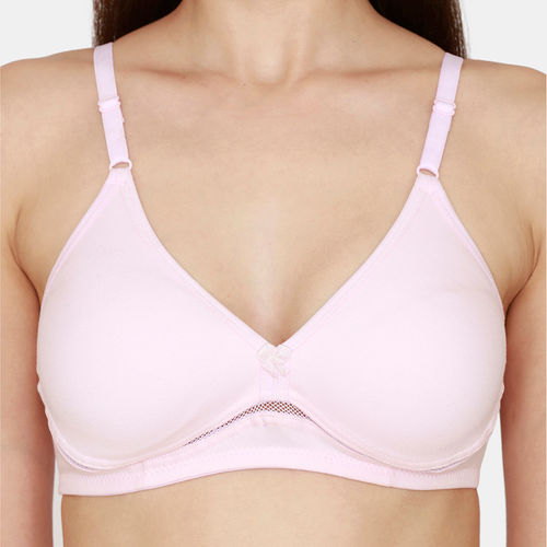 Buy Rosaline by Zivame Women's Cotton Non-Padded Wire Free Everyday Bra  White at