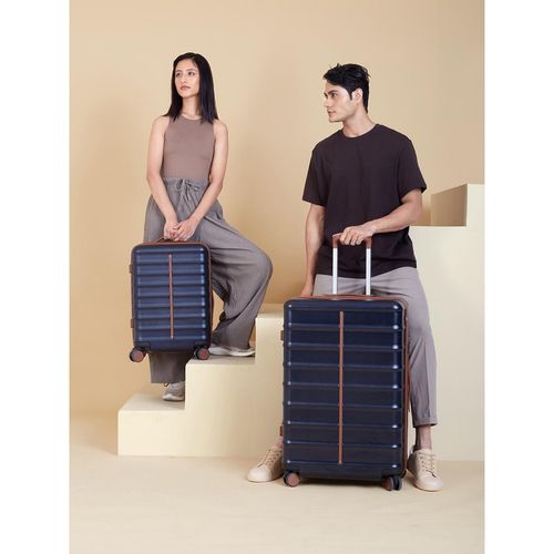 Assembly Premium Cabin Large Check-In Trolley Bags Set Of 2-Navy Blue