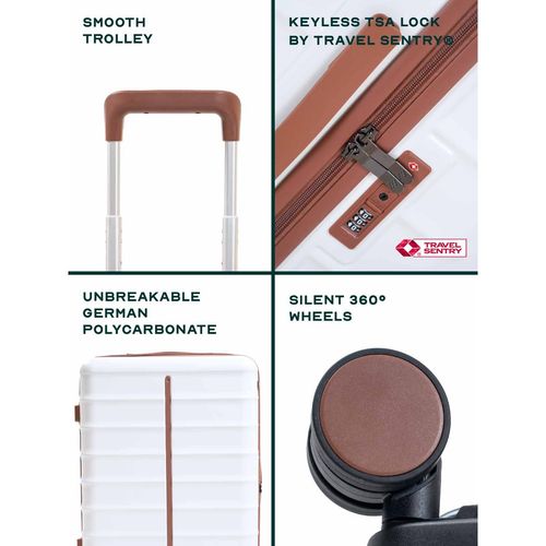 Assembly Lightweight Medium Check-In Trolley Bag (62Cm) with Tsa Lock-White