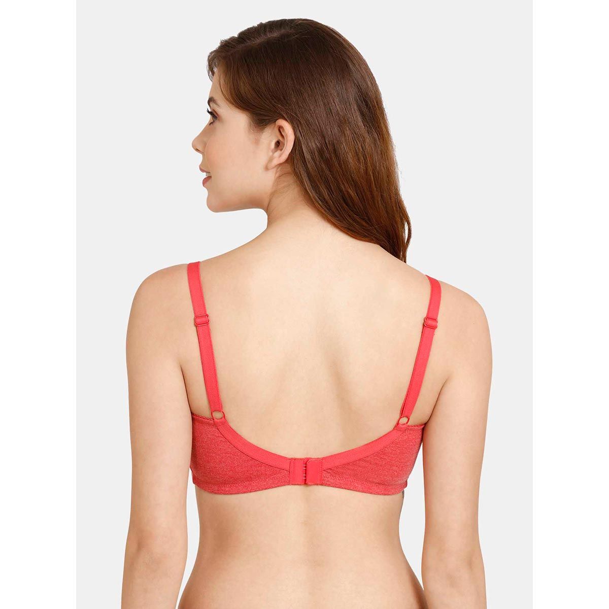 Zivame Rosaline Everyday Double Layered Non Wired 3 4th Coverage Super Support Bra Red Buy 0972