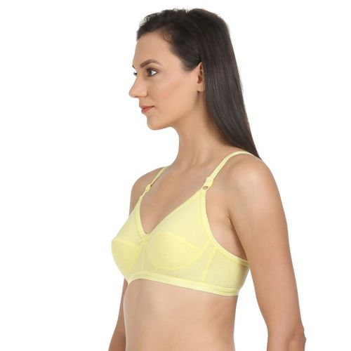 Buy Bodycare Perfect Coverage Bra In Light Lemon-Skin-White Color - Pack Of  3 Online