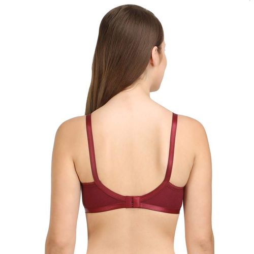 Bodycare Perfect Coverage Bra In Maroon-Red-Skin Color - Pack Of 3 (30B)