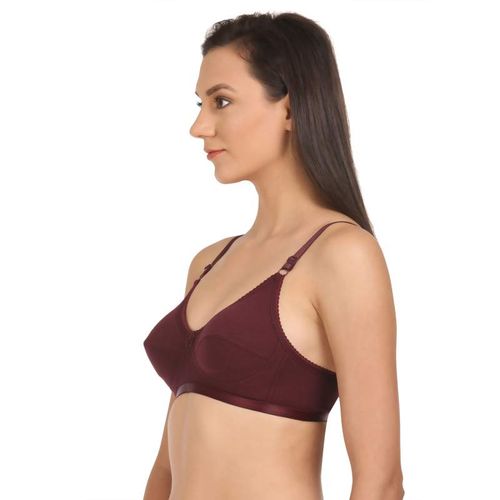 Bodycare Perfect Coverage Bra In Red-Black-Wine Color - Pack Of 3 (38B)