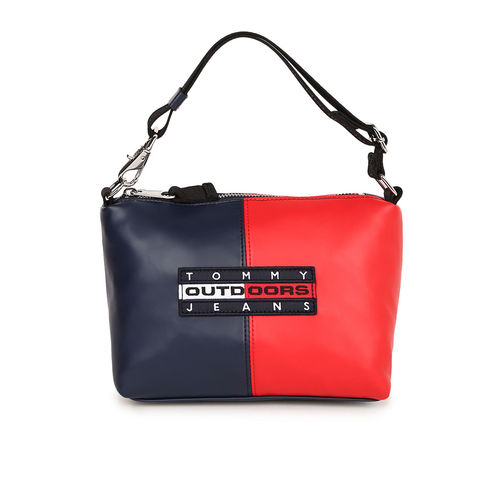 Tommy Hilfiger Women Navy Blue Red Colorblock Shoulder Bag