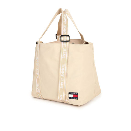 Tommy Hilfiger Women Cream Solid Mini Tote Bag
