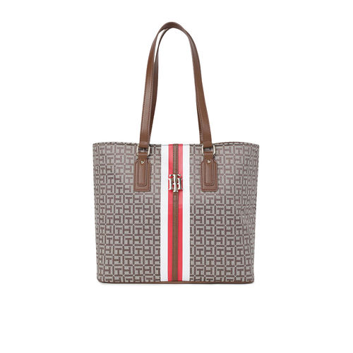 Tommy Hilfiger Women Beige Solid Tote Bag
