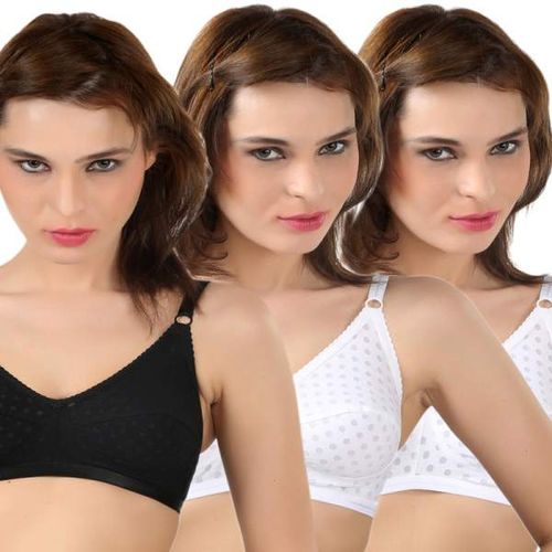 Buy BODYCARE Full Coverage Regular Black-Skin-White 3Pcs Bra Combo Online  at Low Prices in India 