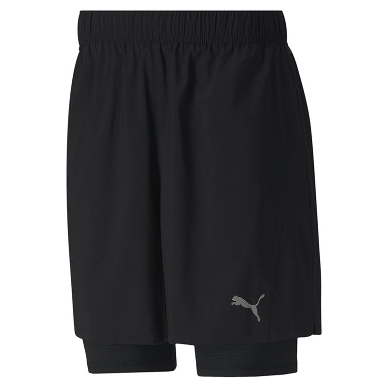 Puma Run Favorite Woven 2In1 Men's Black Sports Shorts (S)