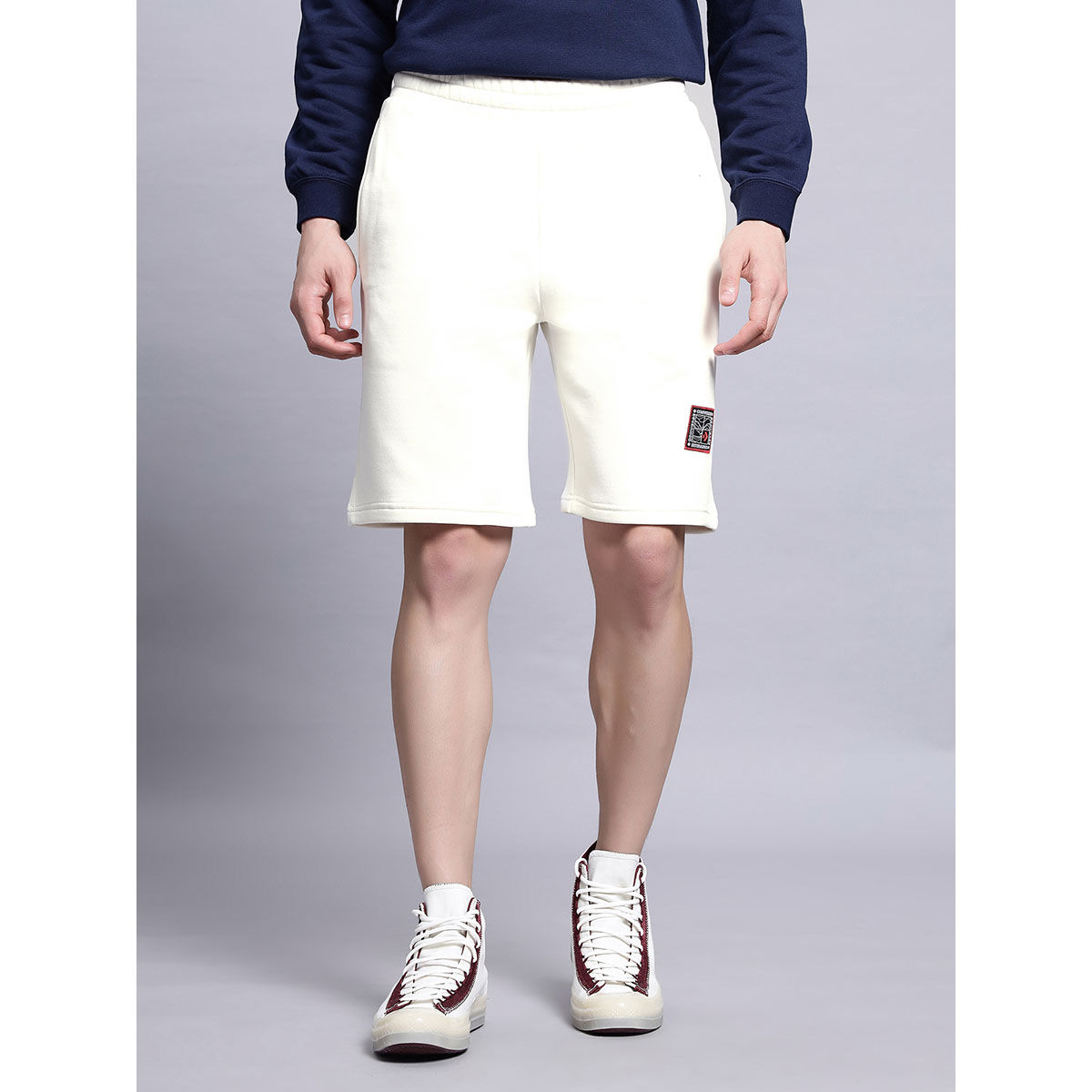 Buy Converse Men Future Utility Solid Beige Shorts Online