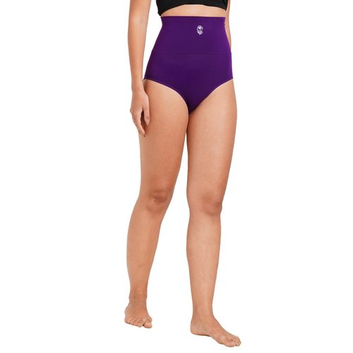 Inner Sense Super Soft Bamboo Fibre Antimicrobial Seamless Tummy Tucker -  Purple (S)