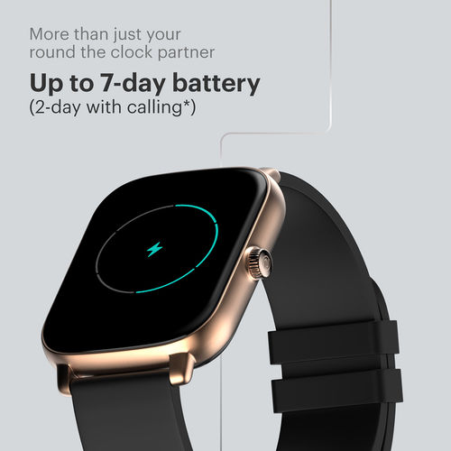 Noise colorfit icon buzz smartwatch midnight gold clearance