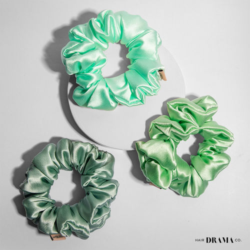 Hair Drama Co. Quartz Satin Scrunchies (Set of 3): Buy Hair Drama Co.  Quartz Satin Scrunchies (Set of 3) Online at Best Price in India | Nykaa