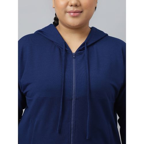 Buy Fitkin Ecofriendly Tencel Anti-Odor Plus Size Blue Hoodie