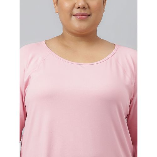 Fitkin Plus Size Anti-Odor Super Soft Nude Pink Laser Detail Long