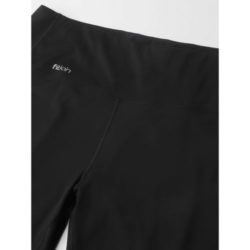 Buy Fitkin Plus Size Active Track Gym Bootcut Flare Black Pants online