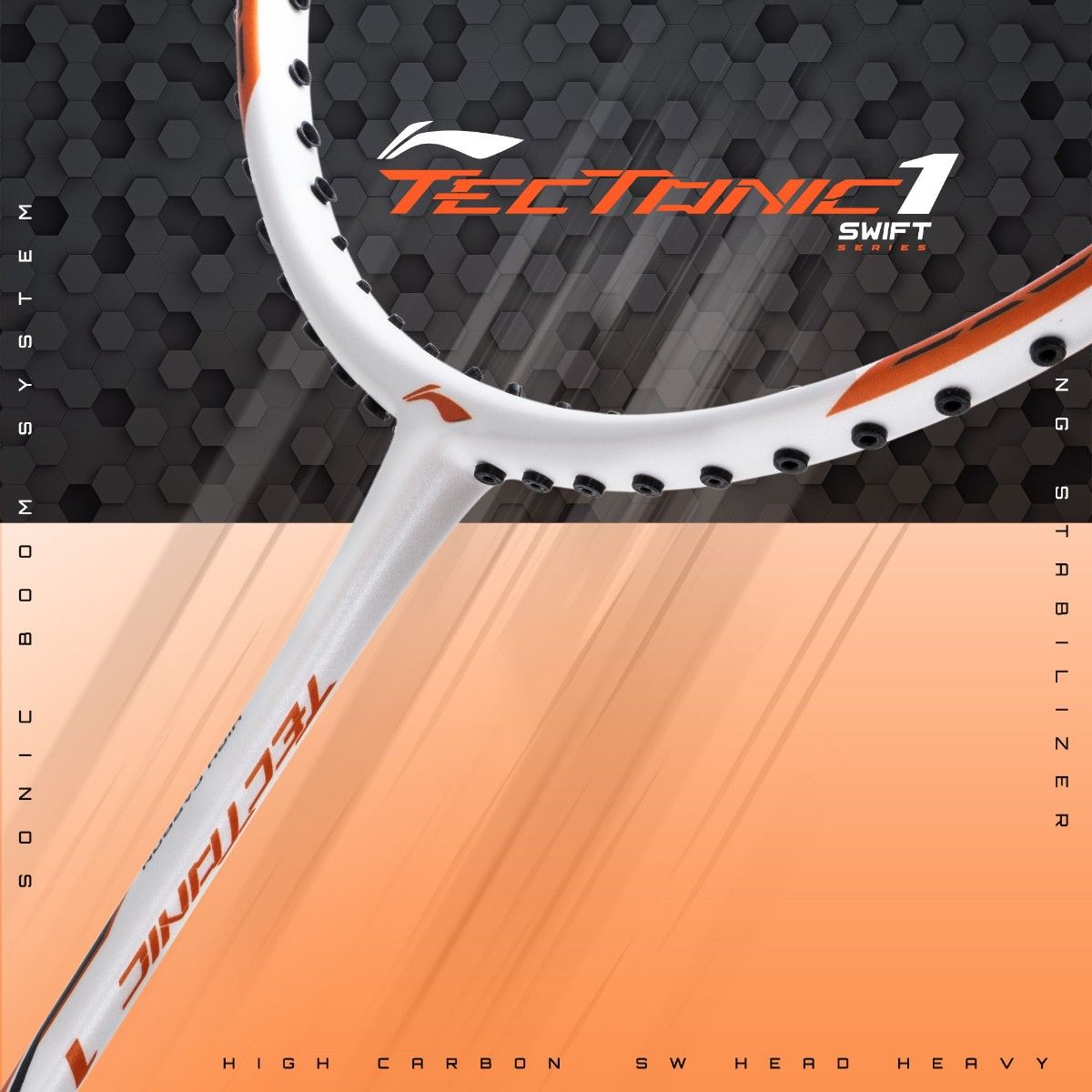 Buy Li-Ning Tectonic 1S Carbon Fibre Strung Badminton Racket