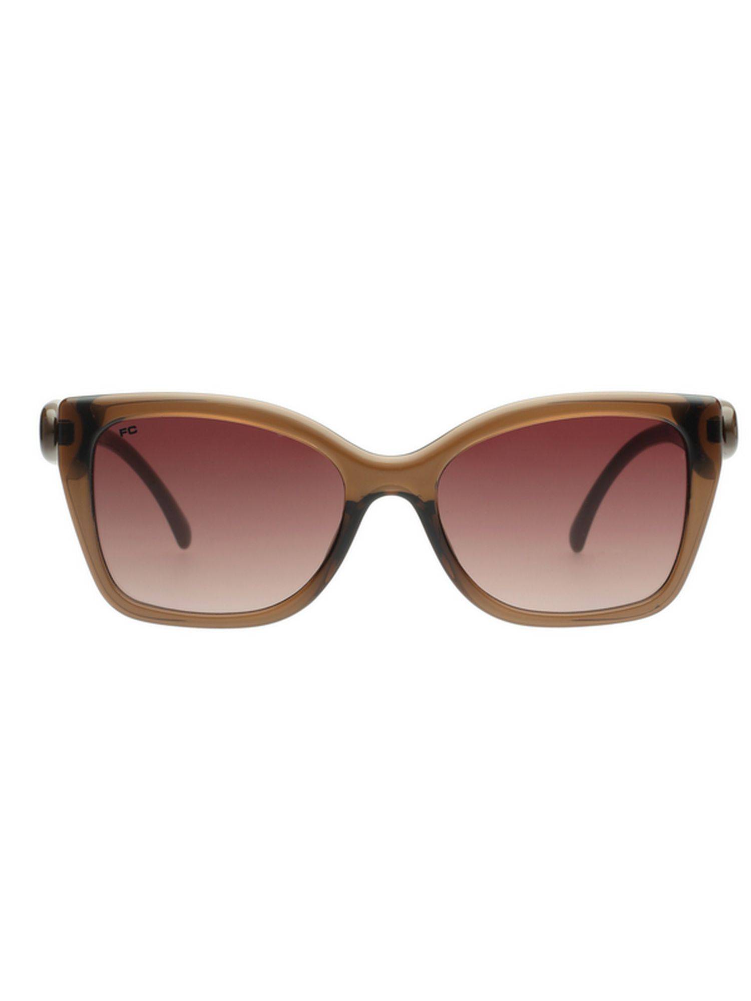 French Connection Smoke Brown Lens Cat Eye Sunglasses With UV Protection (FC 7692 C3 53 S) (53)