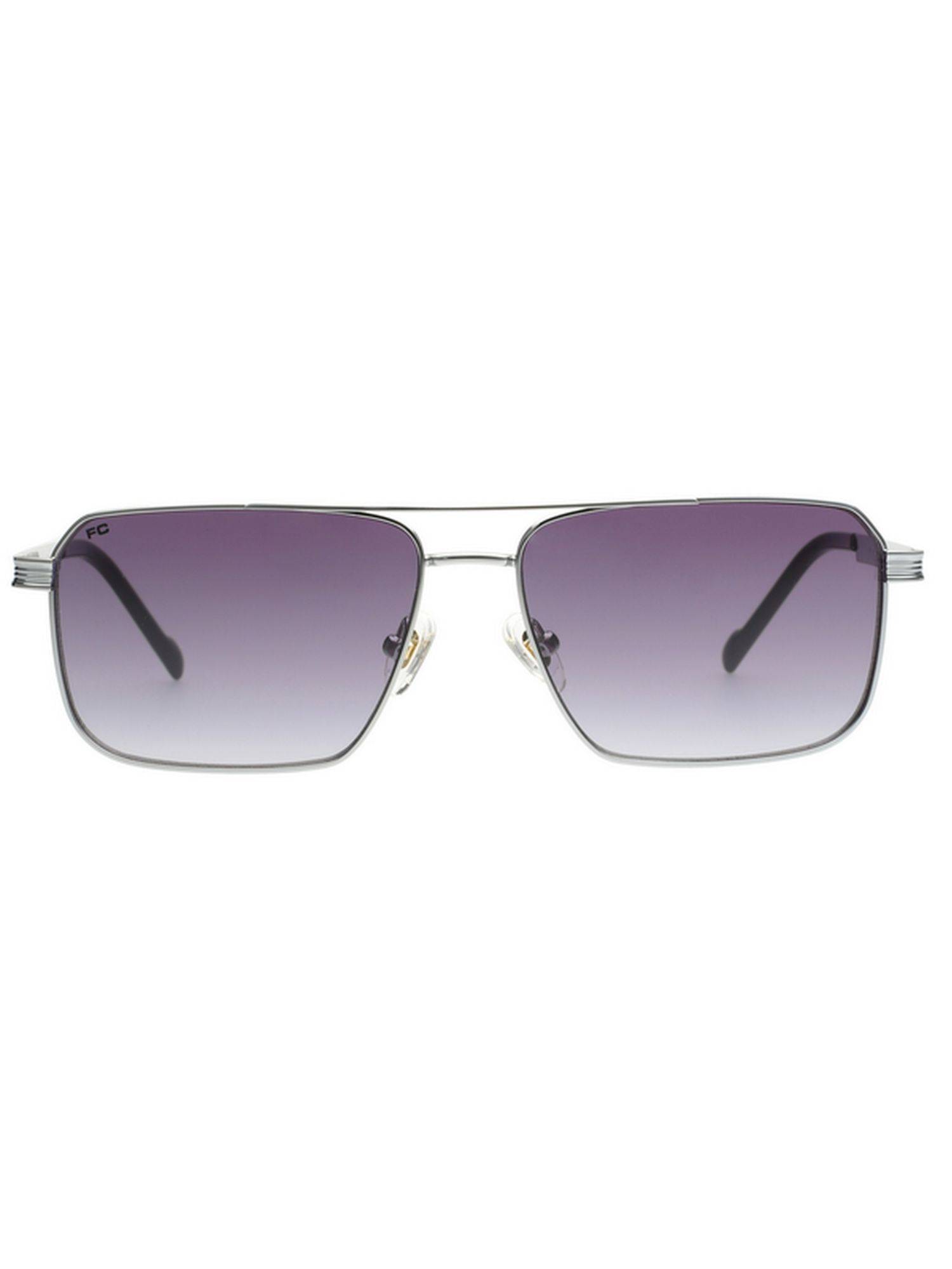 French Connection Smoke Grey Lens Square Sunglasses With UV Protection (FC 7696 C2 58 S) (58)