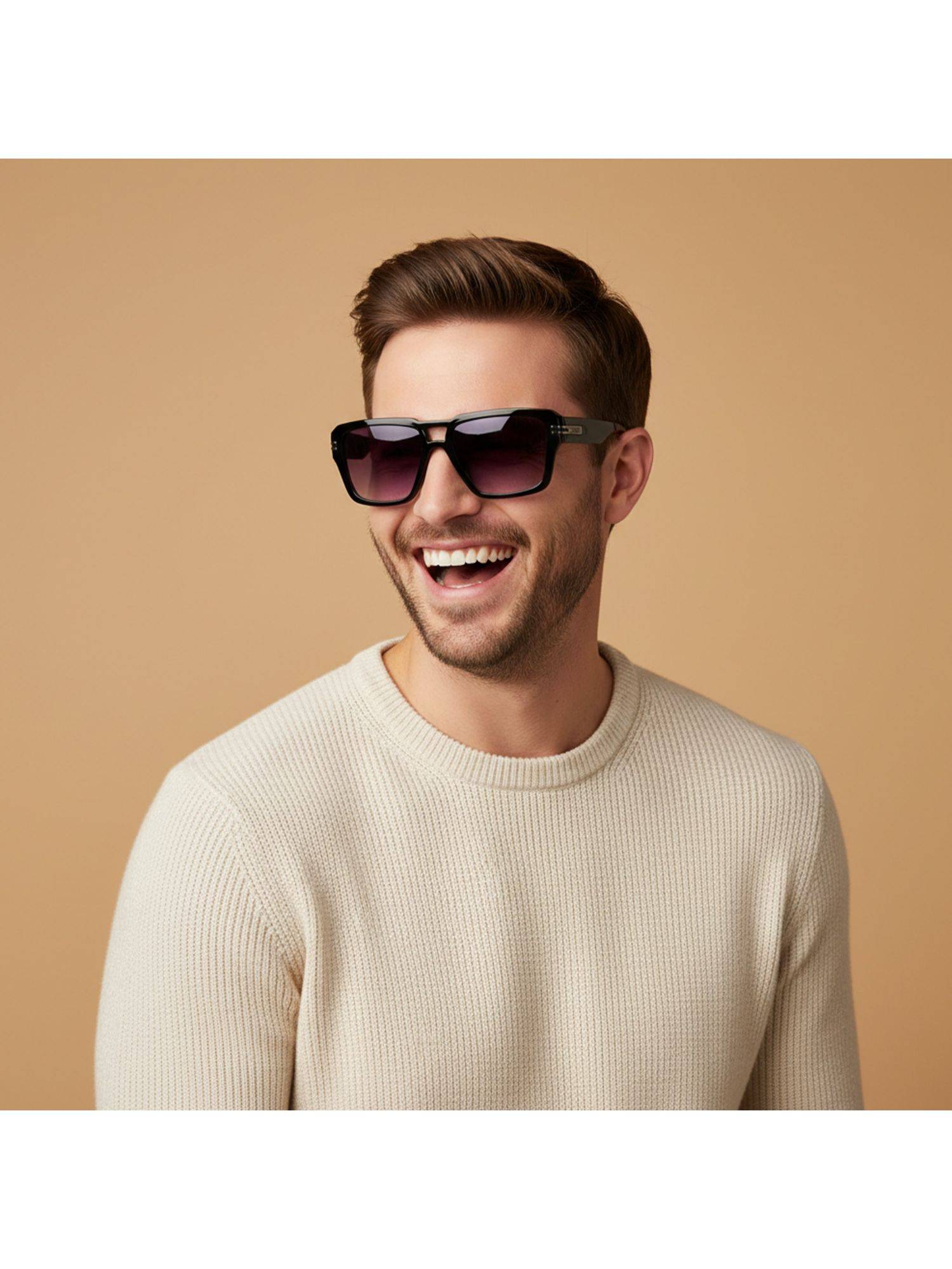 Scott Sunglasses Smoke Purple Lens Sunglasses With UV Protection (Scott 3210 Alfredo C5 S) (56)