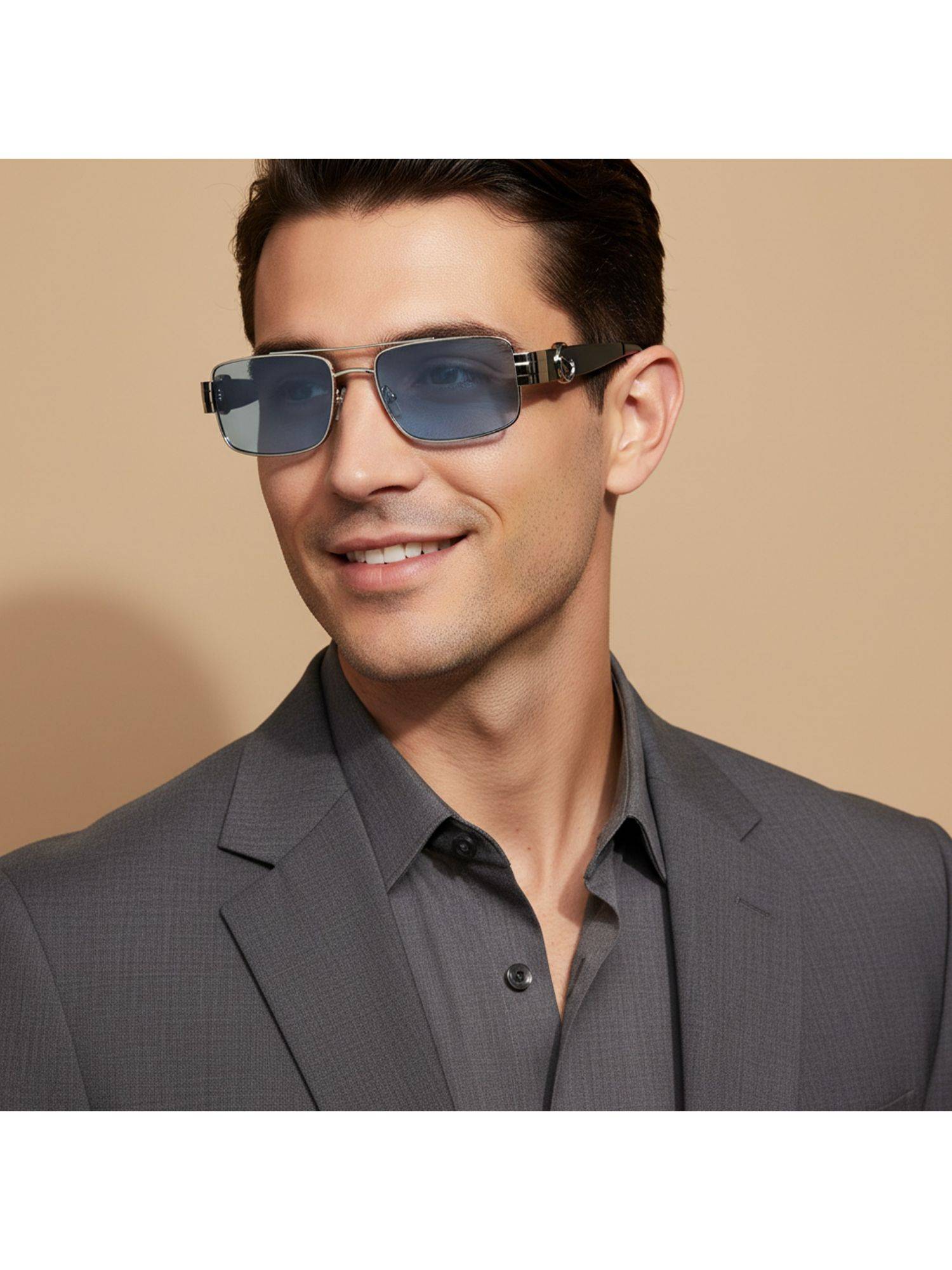 Scott Sunglasses Light Blue Lens Sleek Sunglasses With UV Protection (Scott 3216 Zeus C3 S) (55)